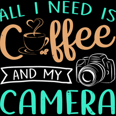 All I Need is Coffee and My Camera-Light colors Unisex t-shirt