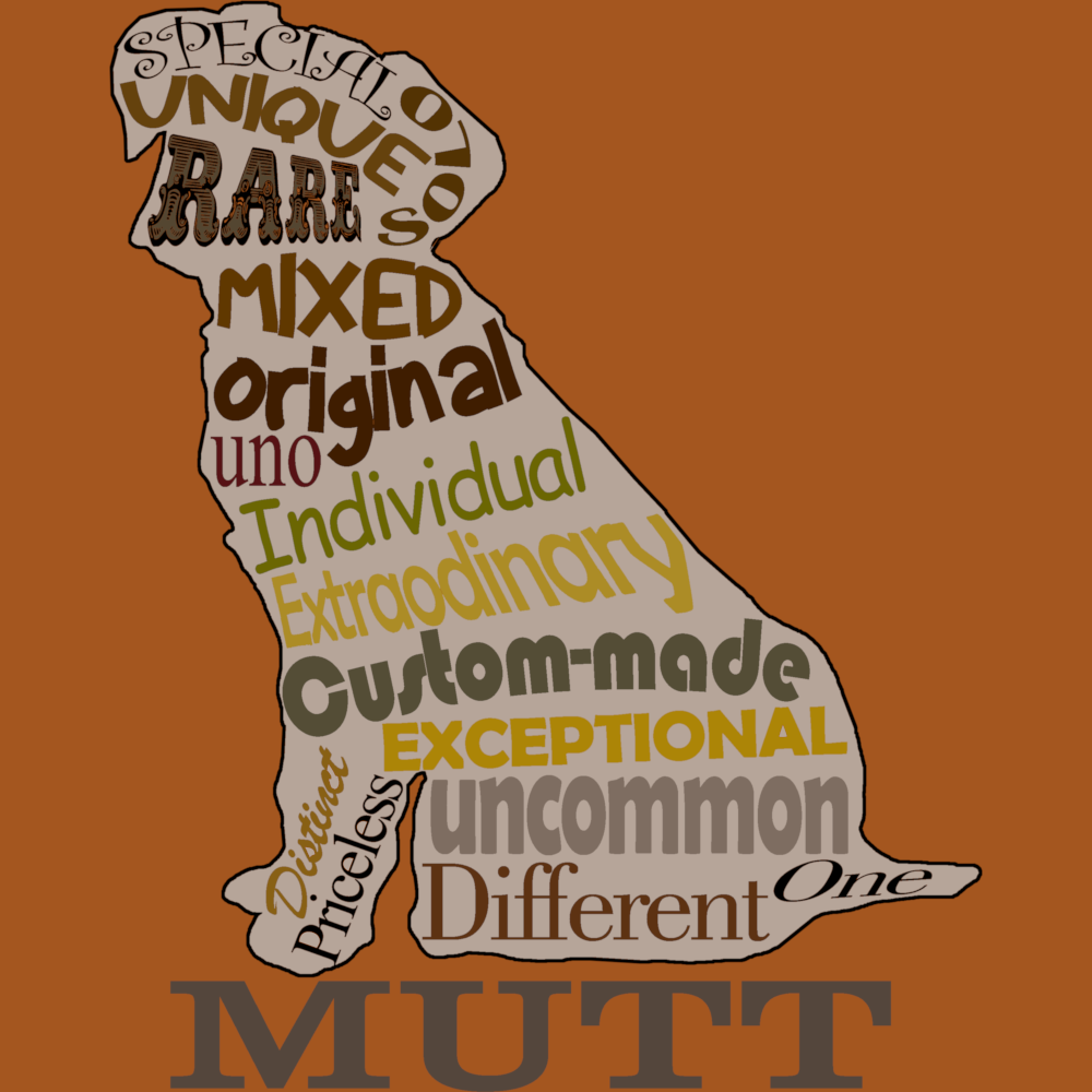 Mutt - cute dog shape - light colored Unisex t-shirt