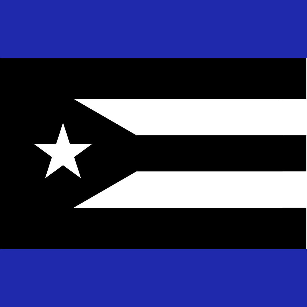 Borinquen (Puerto Rican protest) flag 7.5x4.5" Car magnets