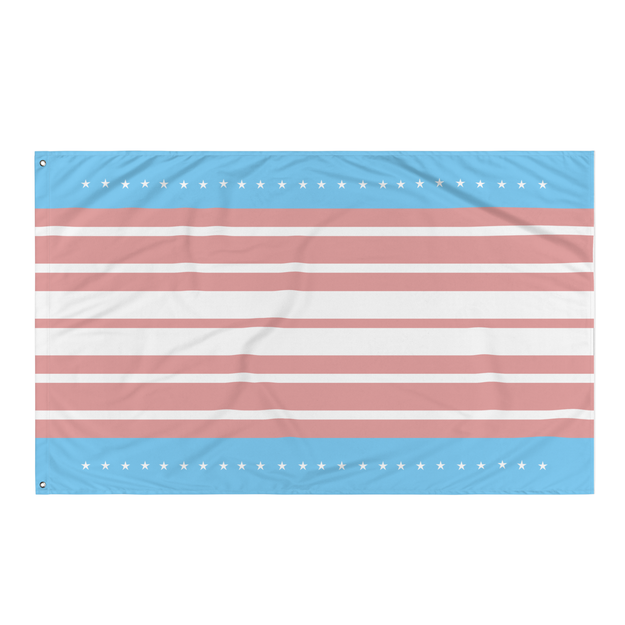 US Flag in Transgender Colors Flag