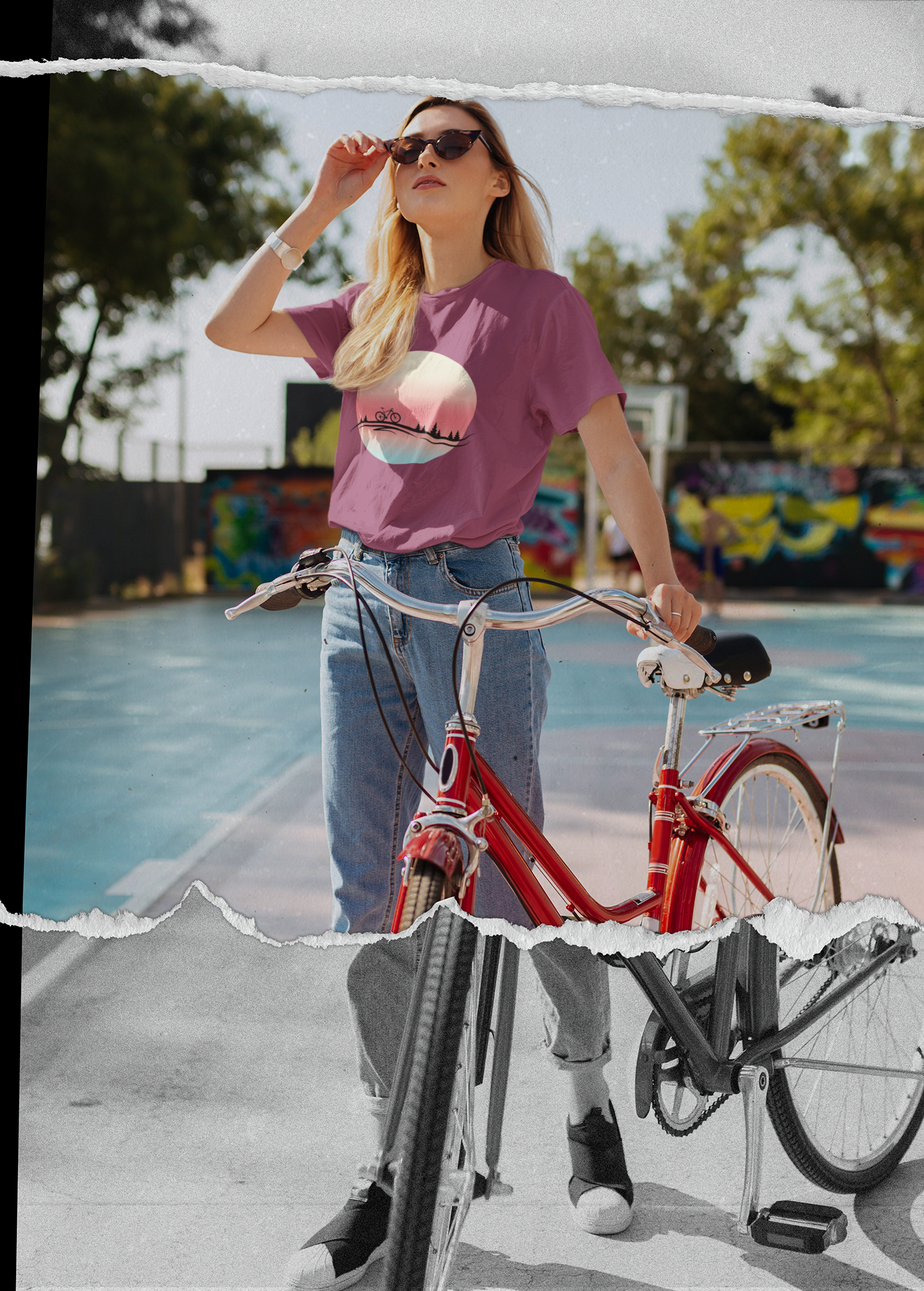 Go Bicycling - Dark colors Unisex t-shirt