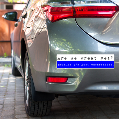 Are we great yet? Bubble-free stickers