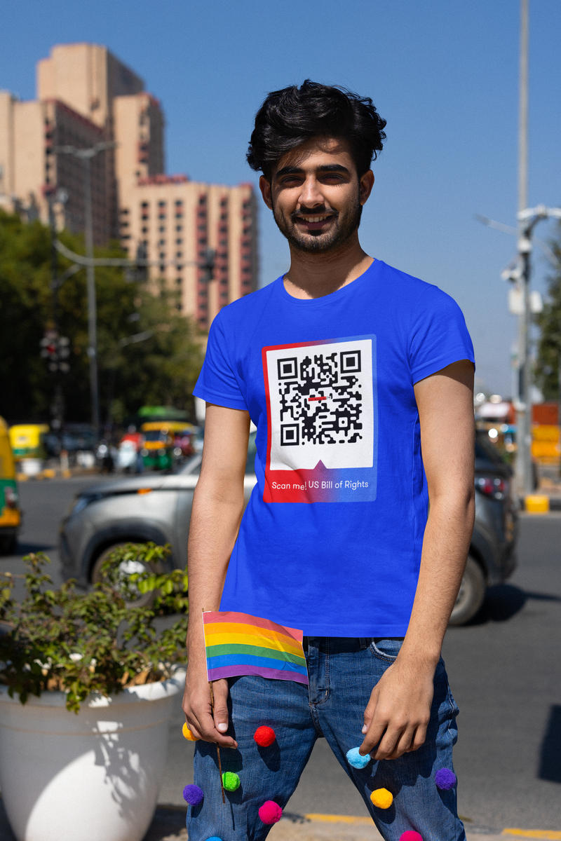 US Bill of Rights QR Code Unisex t-shirt