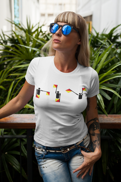 FDT in semaphore signal flags for light Unisex t-shirt