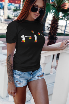 FDT in Semaphore signal flags for dark Unisex t-shirt