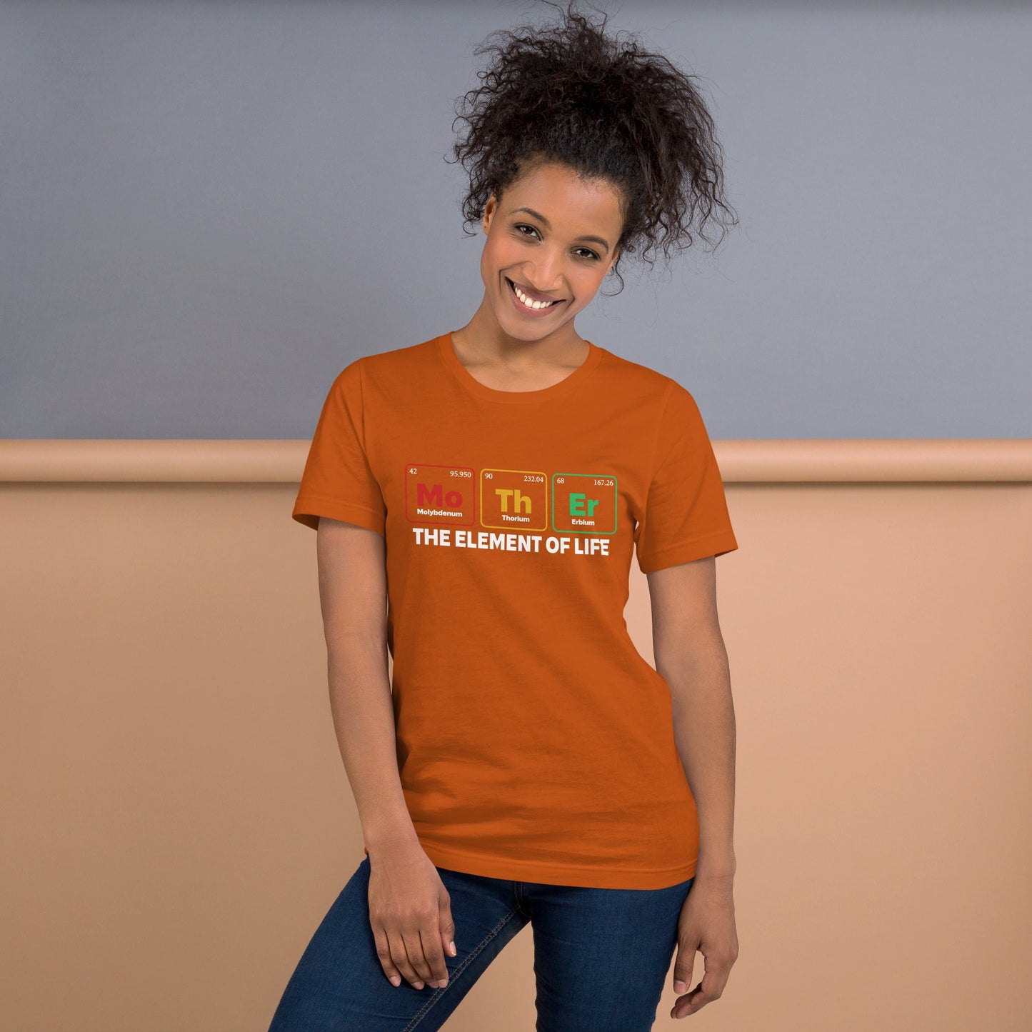 Dark unisex t-shirt with "Mother - the Element of Life" design, soft lightweight fabric, perfect for all.