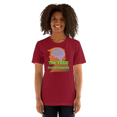 Unisex t-shirt with "The TRUE Gulf of America" design, soft and lightweight fabric.
