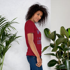Unisex t-shirt with "I am not Weird" purple text, emphasizing uniqueness and comfort.