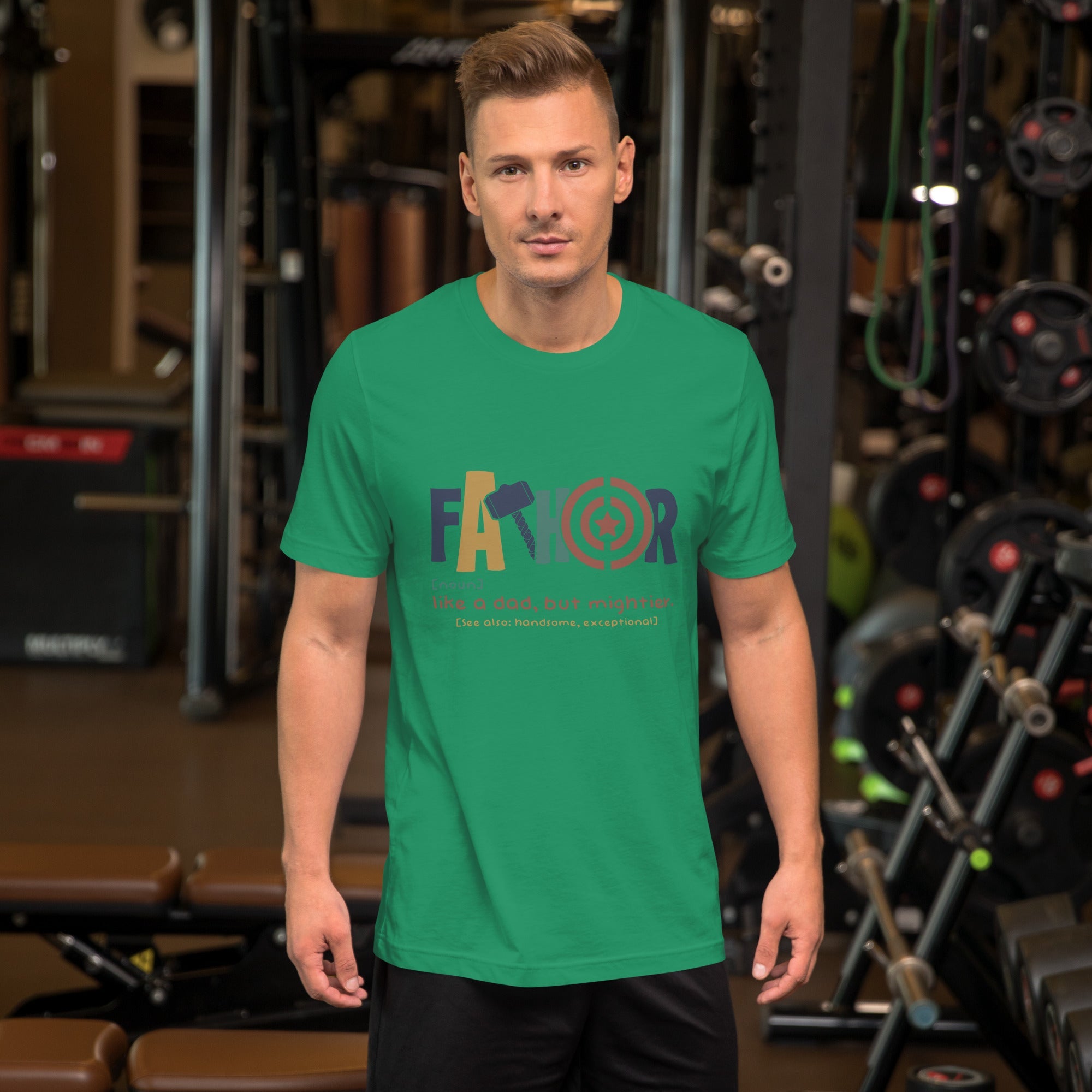 Fathor like a dad mightier dark unisex t-shirt, soft and lightweight, Father's Day gift.