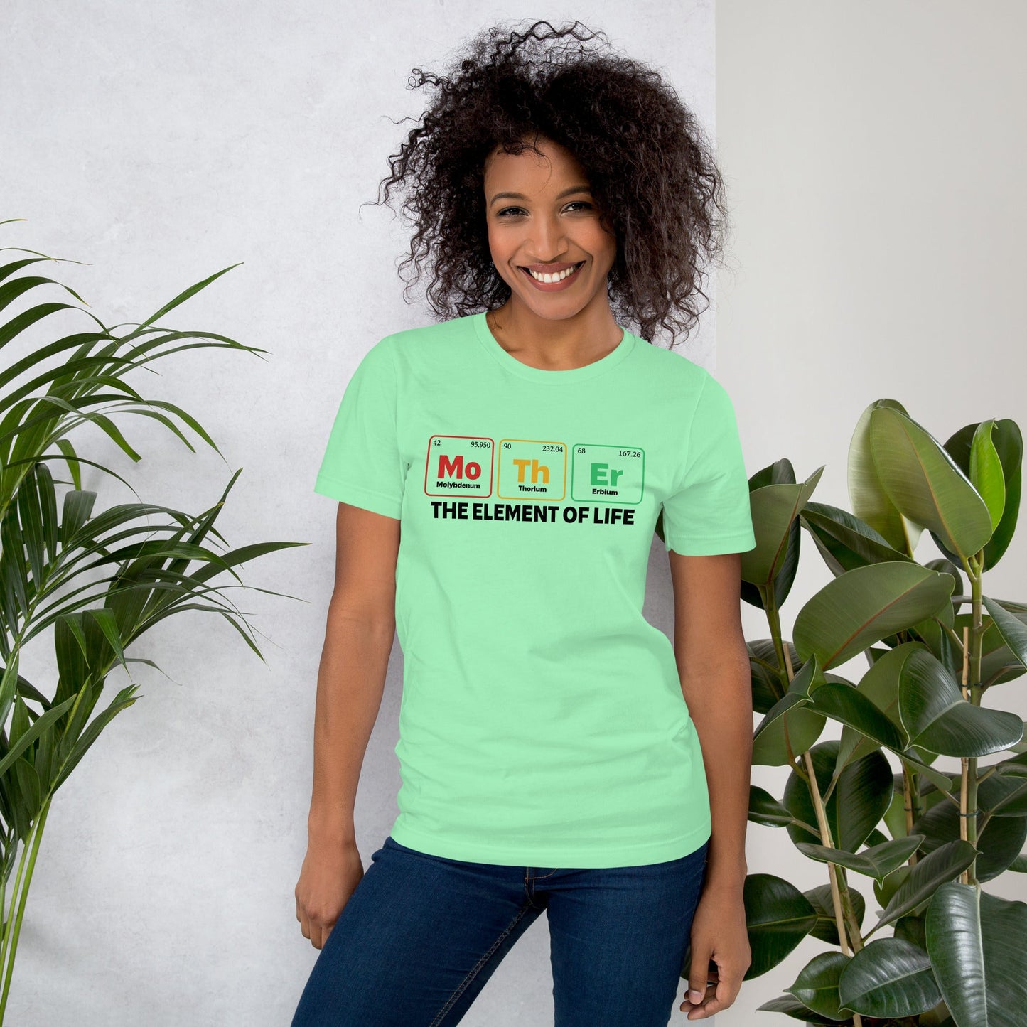Unisex light t-shirt featuring "Mother - the Element of Life" design.