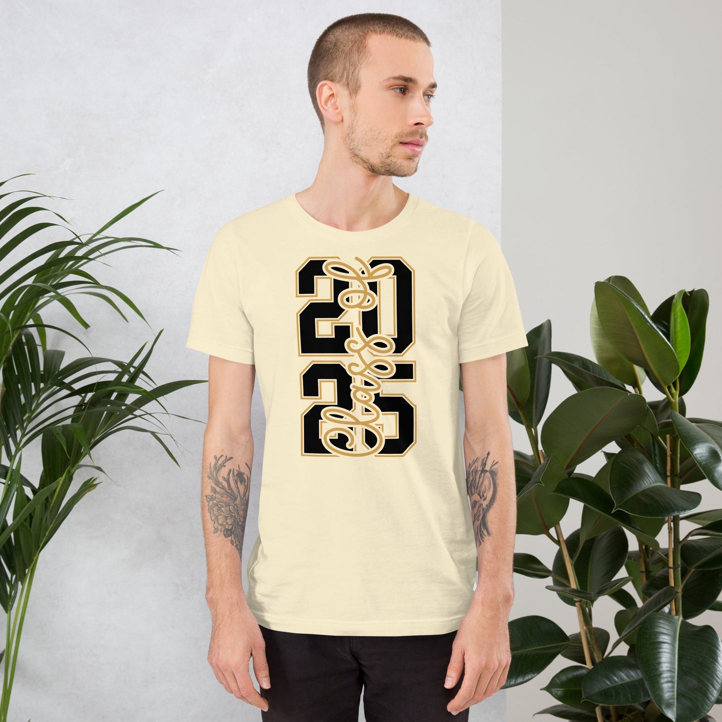 Class of 2026 vertical unisex t-shirt with bold numeric design, soft and lightweight fabric.