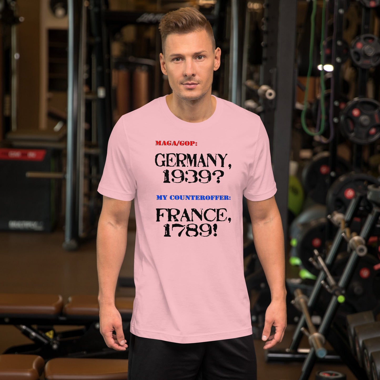 Unisex t-shirt with Germany or France text, soft lightweight cotton, suitable for adults.