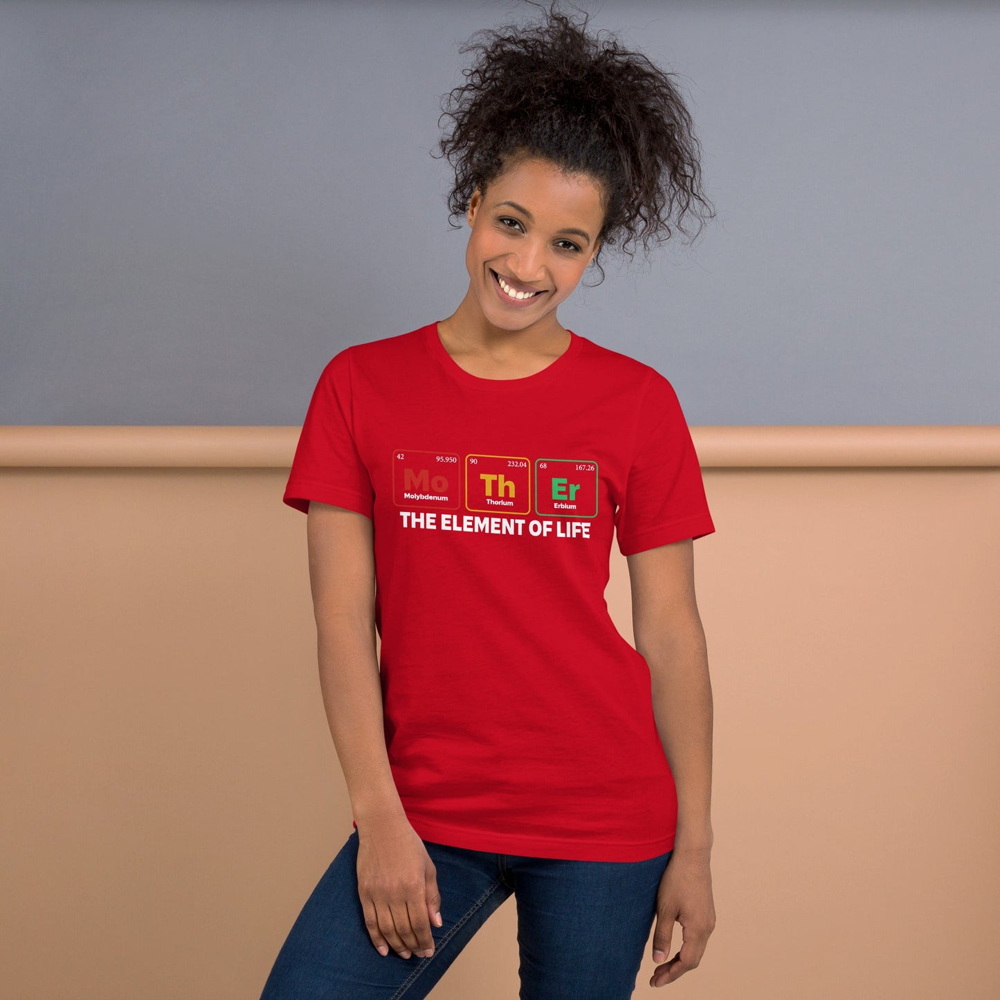 Dark unisex t-shirt with "Mother - the Element of Life" design, soft and lightweight.