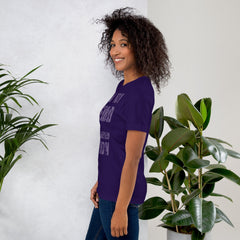 Unisex t-shirt with "I am not Weird" in purple text, soft and comfortable fabric.