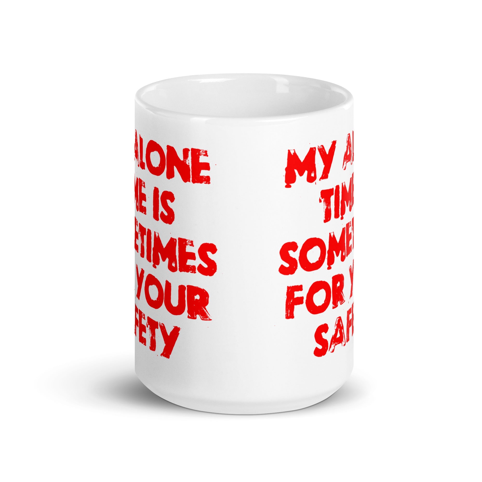 Safety White glossy mug