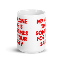 Safety White glossy mug