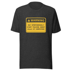 Retro OS Warning T-shirt with bold warning text for tech enthusiasts