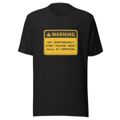 Retro OS Warning T-shirt with bold text design for tech enthusiasts