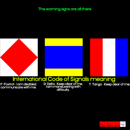 FDT - Signal Flags Black Glossy Mug