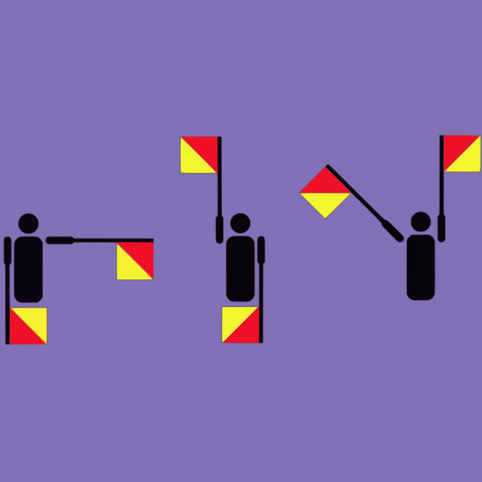 FDT in semaphore signal flags for light Unisex t-shirt