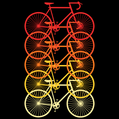 Multi-color bicycle Unisex t-shirt