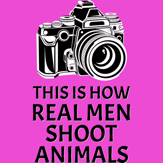 This is how real men shoot animals - for light colors Unisex t-shirt