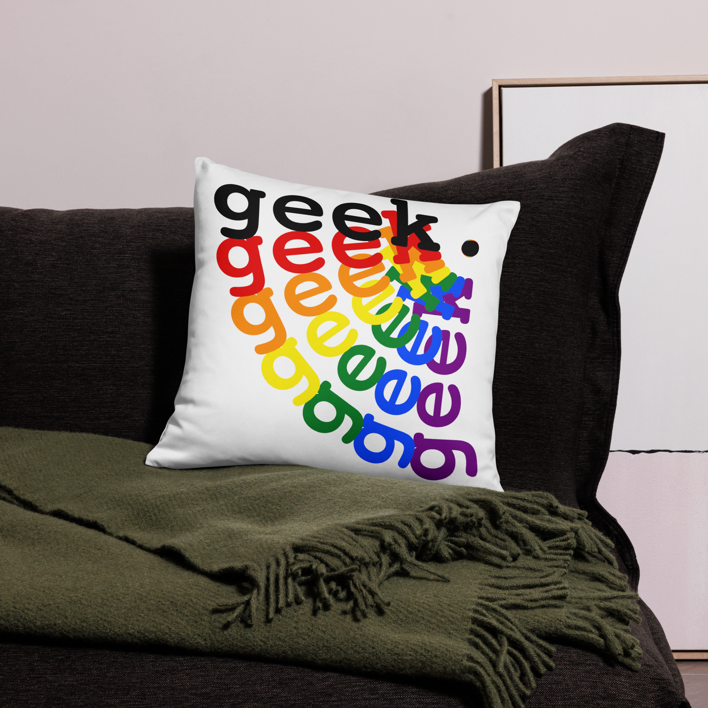 Geek Pride Premium Pillow -Free Shipping to  the US