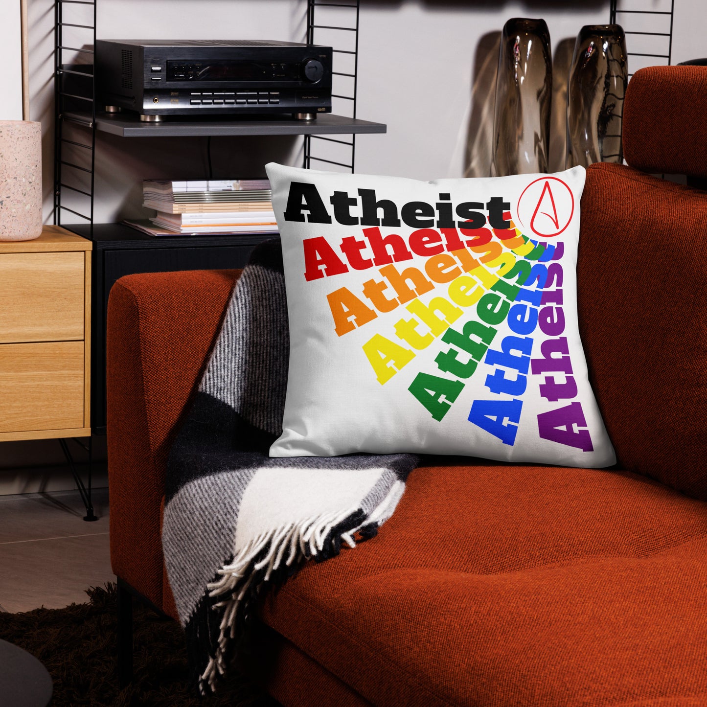 Atheist Pride Premium Pillow - Free Shipping in the US