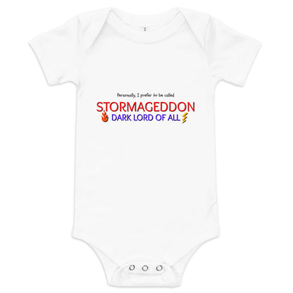 Stormageddon  -Dark Lord of All baby short sleeve one piece