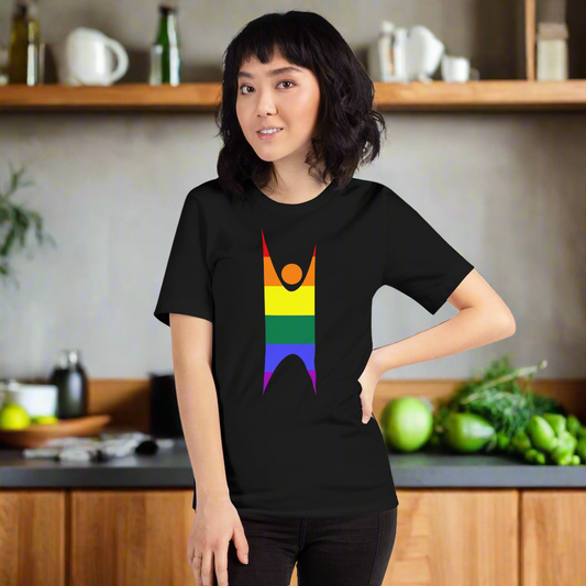 Happy Human Pride Rainbow Unisex t-shirt