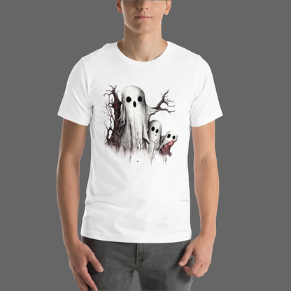 Spooky Ghosts in the Forest unisex t-shirt