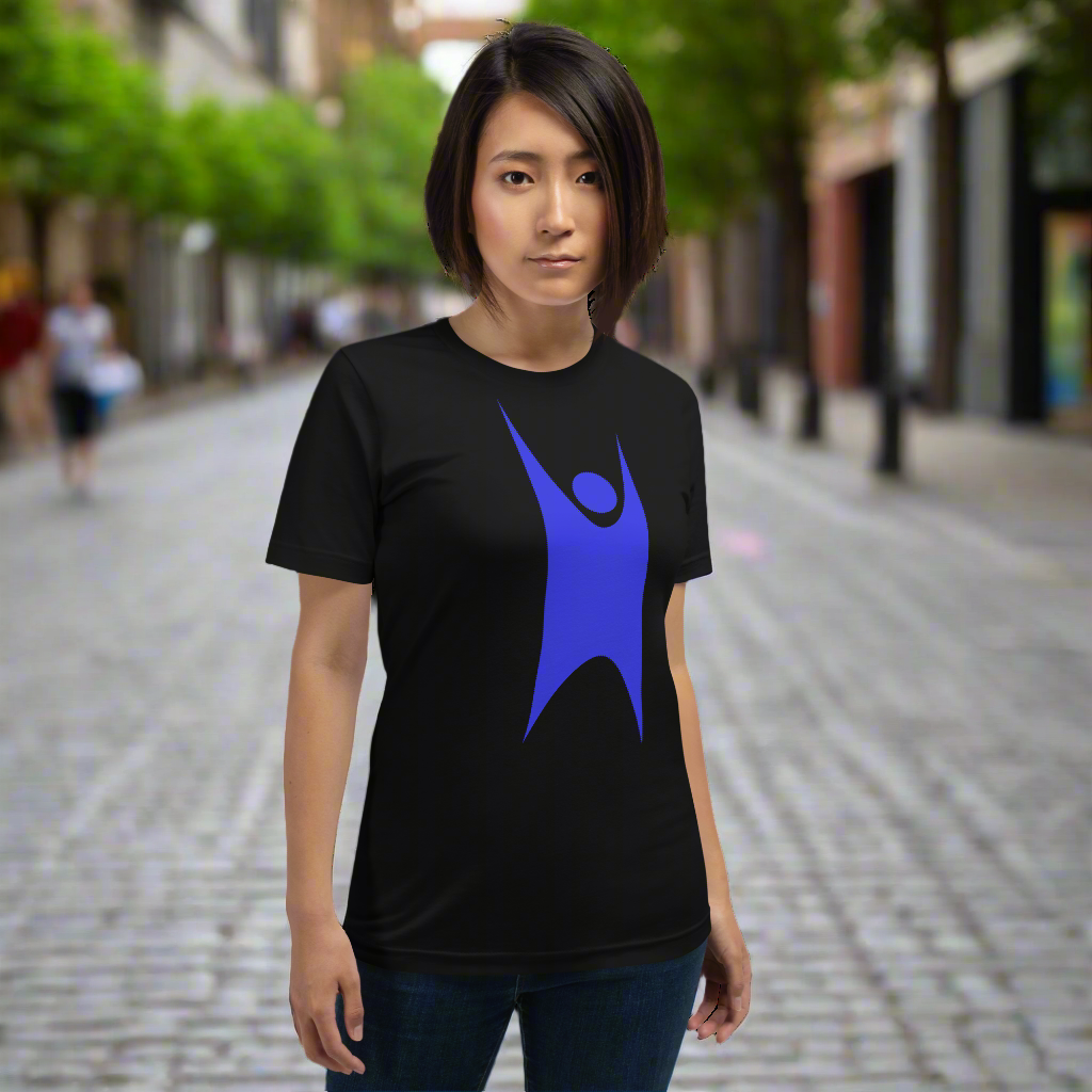 Happy Human Blue Unisex t-shirt