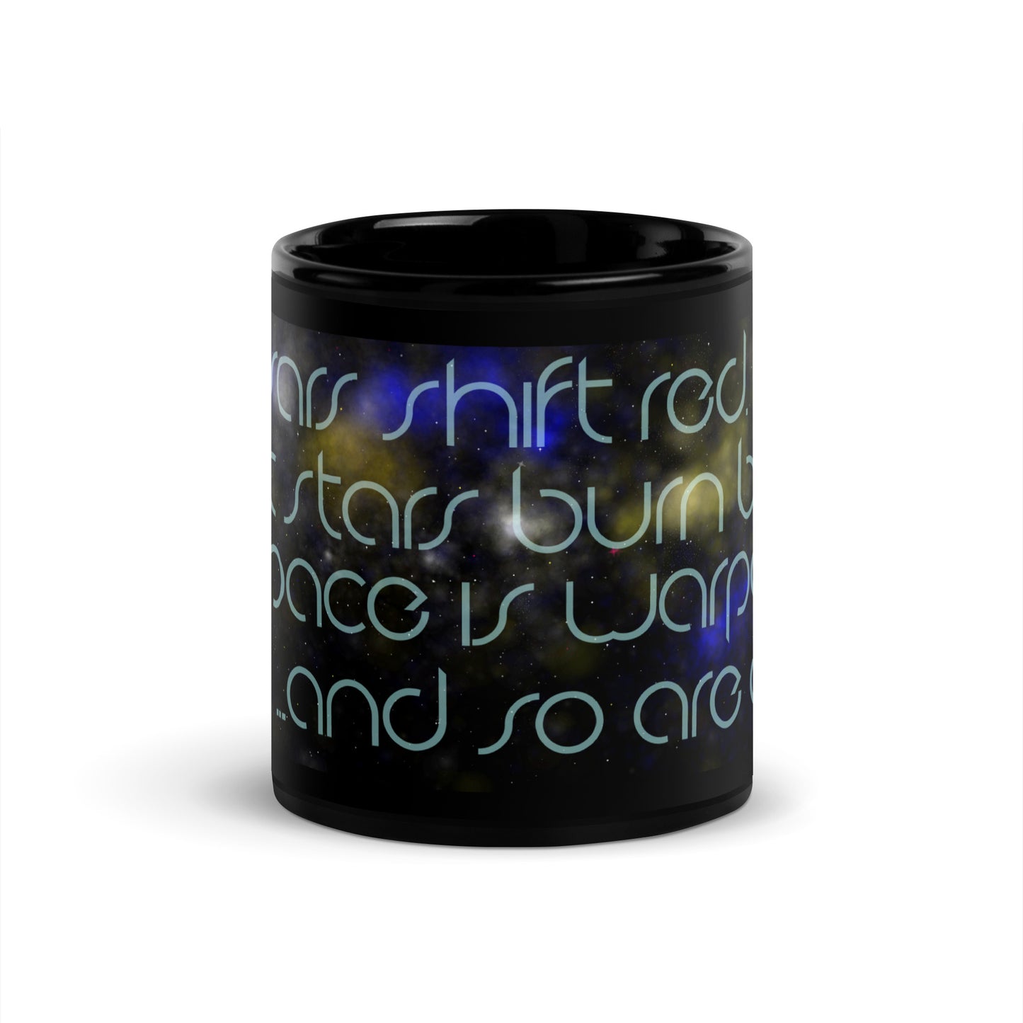 Quasars Shift Red Black Glossy Mug