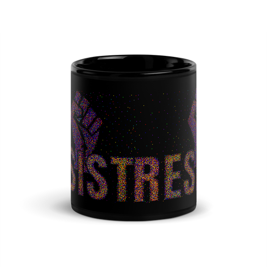Resist Black Glossy Mug