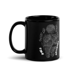 time religion black glossy mug