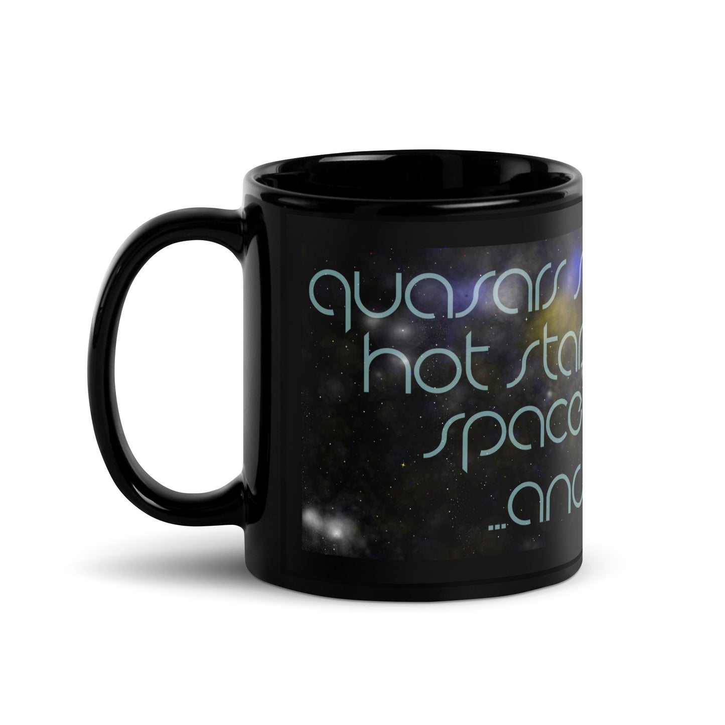 Quasars Shift Red Black Glossy Mug