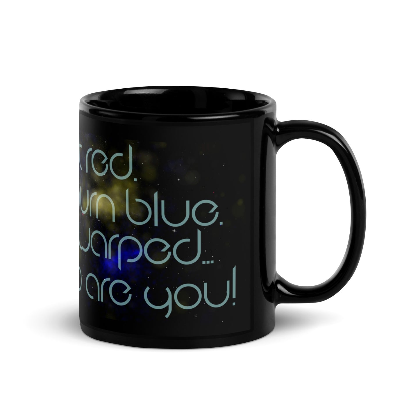 Quasars Shift Red Black Glossy Mug