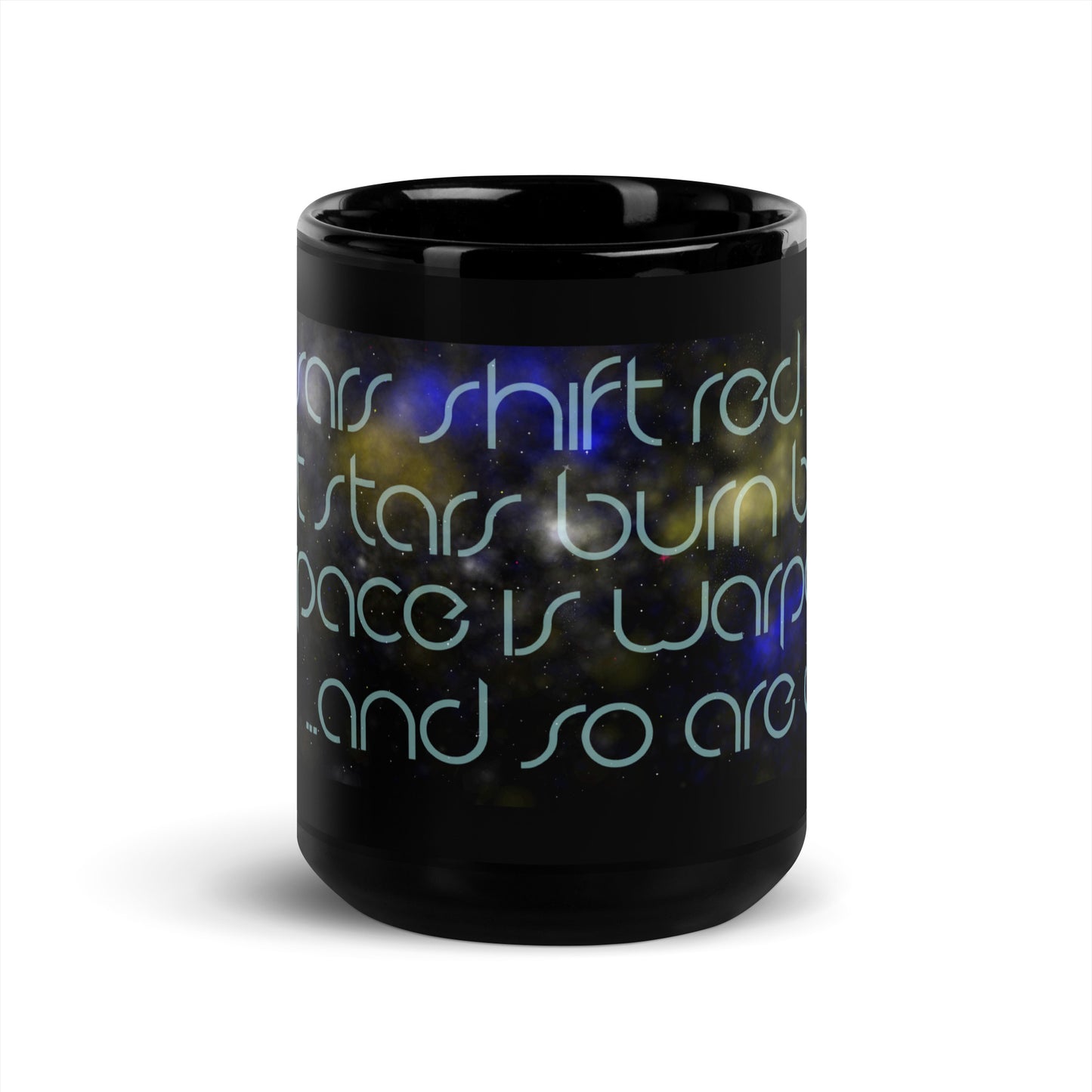 Quasars Shift Red Black Glossy Mug