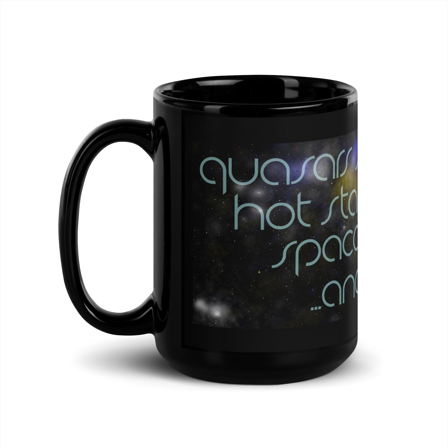 Quasars Shift Red Black Glossy Mug