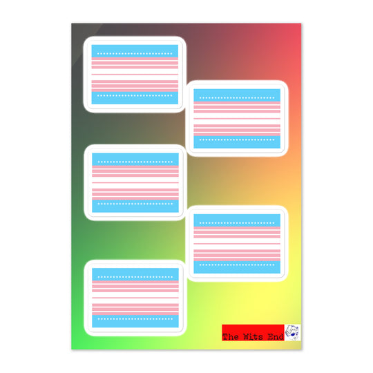US Flag in Transgender Colors Sticker sheet