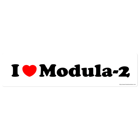 I ❤️ Modula-2 Bubble-free bumper sticker