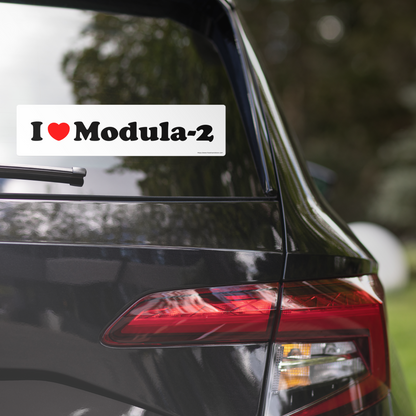 I ❤️ Modula-2 Bubble-free bumper sticker