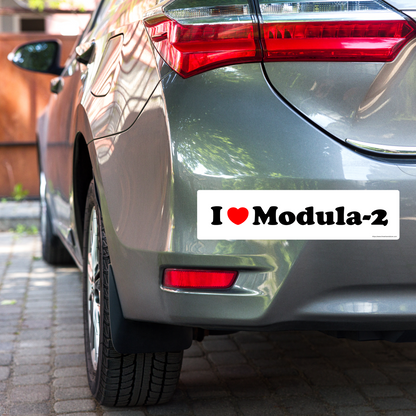 I ❤️ Modula-2 Bubble-free bumper sticker