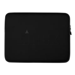Shadow Edition Laptop Sleeve in deep charcoal with minimalist stealth design and padded zipper closure