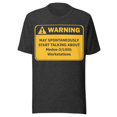 Retro OS Warning T-shirt with bold "Warning" text for tech enthusiasts