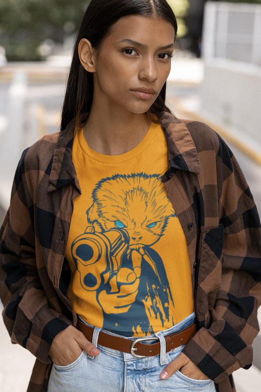 Puppy with a pistol Unisex t-shirt