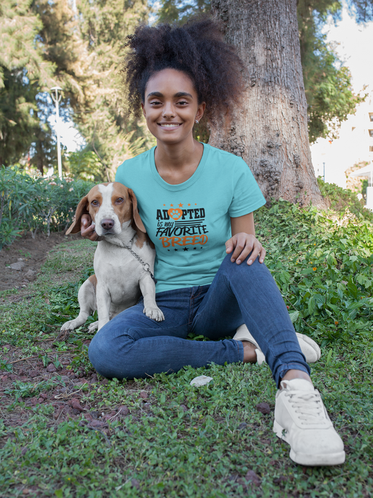 Adopted is my favorite breed Unisex t-shirt