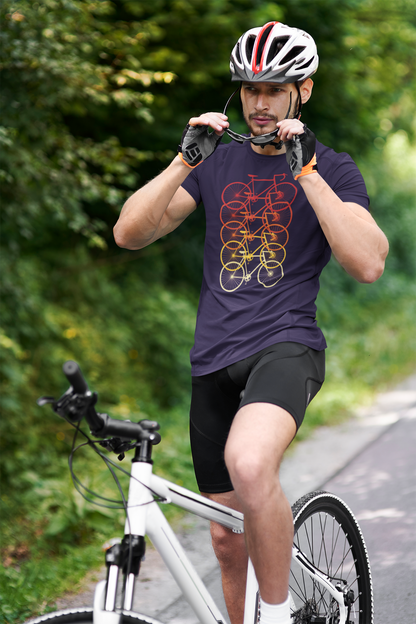 Multi-color bicycle Unisex t-shirt