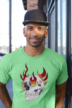 Flaming Skull Unisex t-shirt