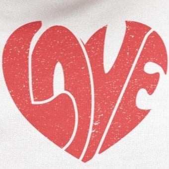 Retro Love White glossy mug